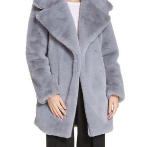 Milly Riley Blue/Grey Faux Fur Brand New With Tags Size L